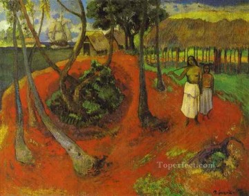  Primitivism Oil Painting - Tahitian Idyll Post Impressionism Primitivism Paul Gauguin